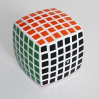 V-Cube 6b Pillow 6x6 Magic Cube. White Base