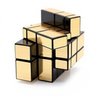 Mirror Gold 3x3x3 Cubo Mágico. Base Negra