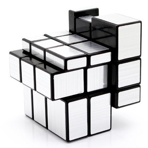 Mirror Silver 3x3x3 Magic Cube. Black Base | MasKeCubos.com