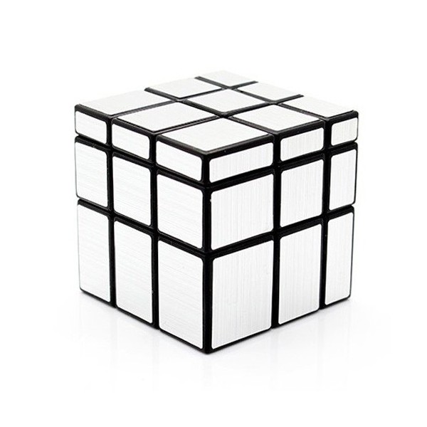 Mirror Silver 3x3x3 Magic Cube. Black Base