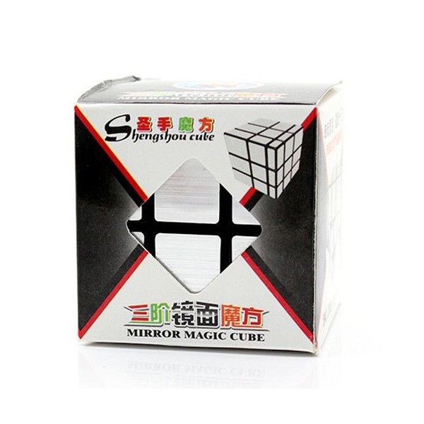 Mirror Silver 3x3x3 Magic Cube. Black Base