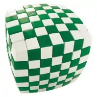 V-Cube Illusion 7x7 Magic Cube. Green and White