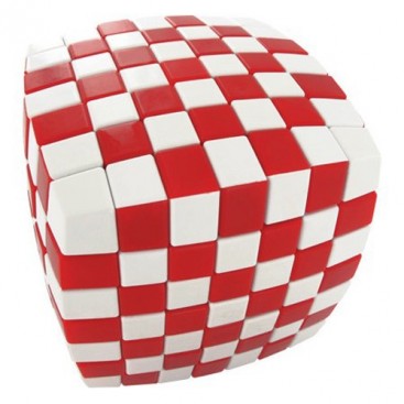 CUBE Magic V-Cube 7 x 7 white and Red ILLUSION