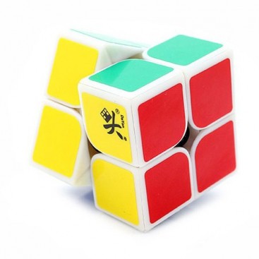 Dayan Zhanchi 50mm 2 x 2 with stickers. 2 x 2 x 2 white Base with stickers.