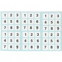 Sudoku 3x3 Stickers. White Set