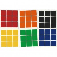 3x3 Stickers White Set. Magic Cube Replacement