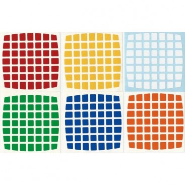 V-Cube 7x7 Stickers Standard Set. Pegatinas Base Negra