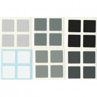 East-Sheen 2x2 Stickers Grey Scale Set. Magic Cube Replacement
