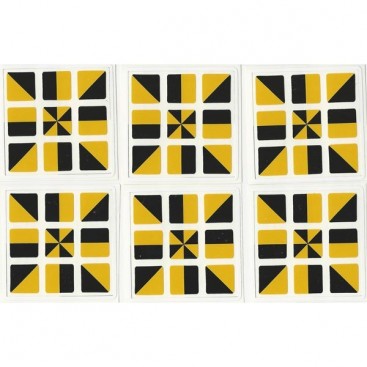 3 x 3 adesivi Dual Color facce Ltd Edition