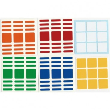 3 x 3 x 7 adesivos conjunto padrão. Adesivos de substituição cubóide