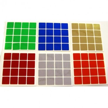 4x4 Stickers Chrome Set. Pegatinas Base Negra