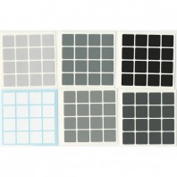 4x4 Stickers Grey Scale Set. Magic Cube Replacement