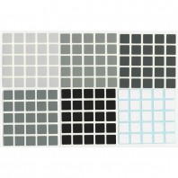 5x5 Stickers Grey Scale Set. Magic Cube Replacement