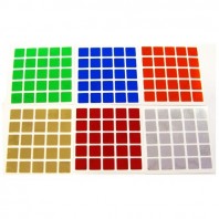 Conjunto de adesivos 5 x 5 cromo. Substituição do cubo mágico