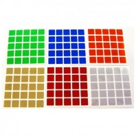 5x5 Stickers Chrome Set. Pegatinas Base Negra