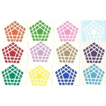 MF8 Gigaminx adesivos conjunto padrão. Substituição do cubo mágico