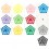 C4U Gigaminx adesivos padrão + White Set. Substituição do cubo mágico