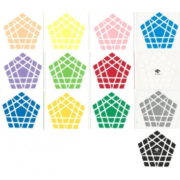 C4U Gigaminx adesivos padrão + White Set. Substituição do cubo mágico