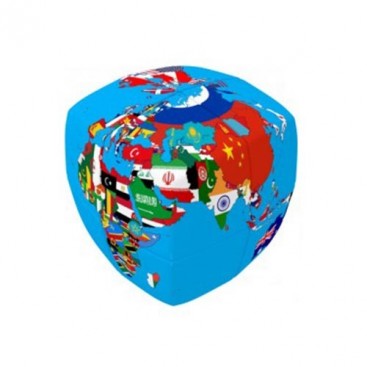 V-Cube 2x2 Cube of Nations 2b Pillow. Cubo Brillante 2x2
