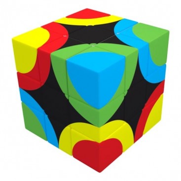 V-Cube 3x3 Circles United 3b Pillow. Glossy Magic Cube