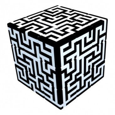 V-Cube 3x3 Maze 3b Pillow. Glossy Magic Cube