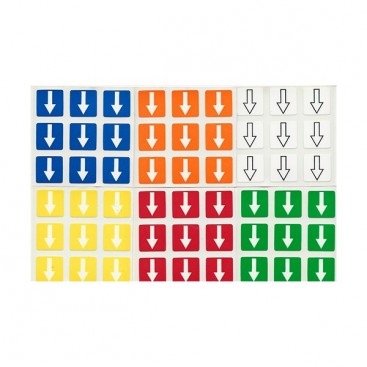 3x3 Stickers Shepherd's White Set. Magic Cube Replacement