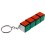 QJ 3x3x3 Mini Magic Cube Keychain. White Base