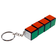 QJ 3x3x3 Mini Magic Cube Keychain. White Base