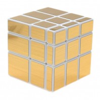 ShengShou Mirror Gold 3x3x3 Magic Cube. White Base