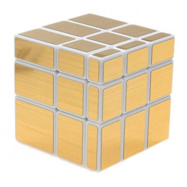 ShengShou Mirror Gold 3x3x3 Magic Cube. White Base