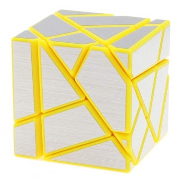 FangCun Ghost Cube. Yellow Base Silver Stickers