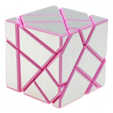 FangCun Ghost Cube. Pink Base Silver Stickers