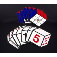 Card Game Rubik's Cube 3x3 . Poker.