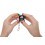 Mini 3x3x3 Magic Cube Keychain. Black Base