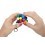 Mini 3x3x3 Magic Cube Keychain. Black Base
