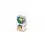 Mini 3x3x3 Magic Cube Keychain. Black Base