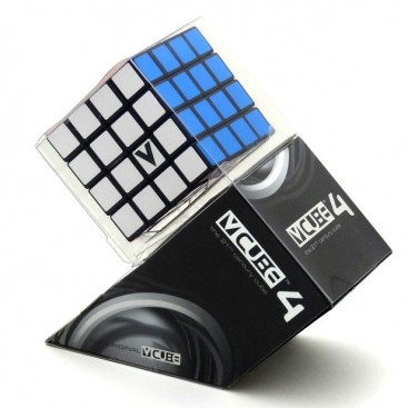 V-Cube 4 Flat 4x4x4 Magic Cube. Black Base