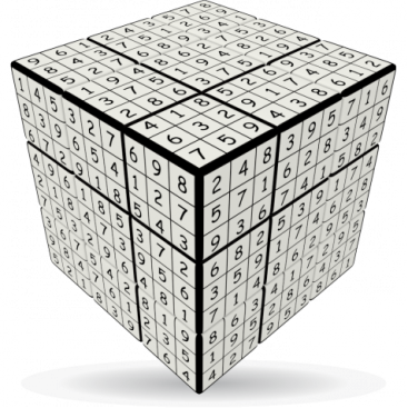 Magic SUDOKU 3 x 3 cube.