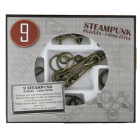 9 STEAMPUNK PUZZLES METAL BOX