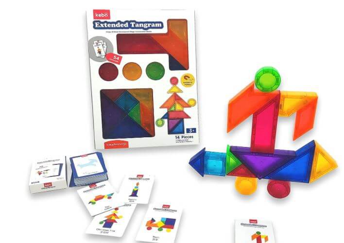 D-fantix magnético tangram quebra-cabeças livro jogo formas dissecção com  solução brinquedos para crianças adultos estudantes desafio (360 padrões) -  AliExpress