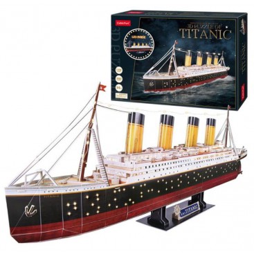 Puzzle 3d - rms titanic led 266 pieces, puzzle