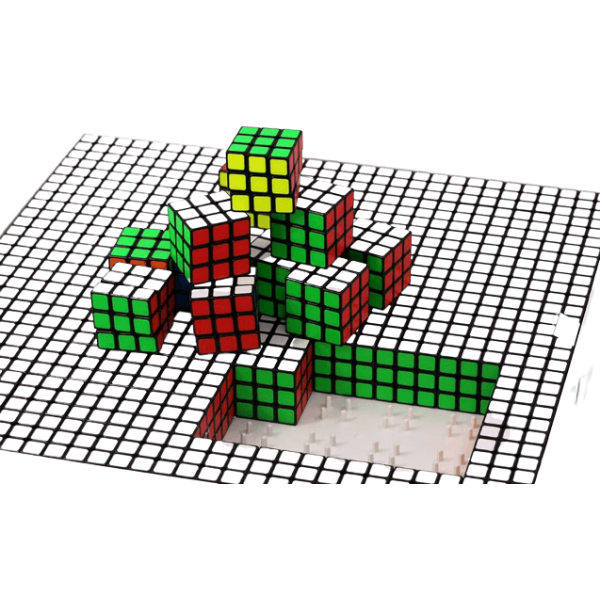 GAN Mosaic 10x10 - 100 Rubik's cubes for mosaic art 