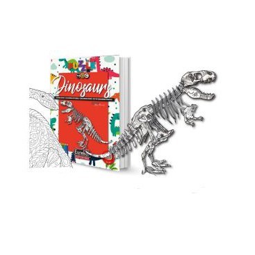 DINOSAURIOS-LIBRO-PUZZLE 3D-PAGINAS COLOREAR