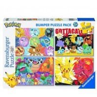 PUZZLE POKEMON BUMPER PACK 4X100 PZAS